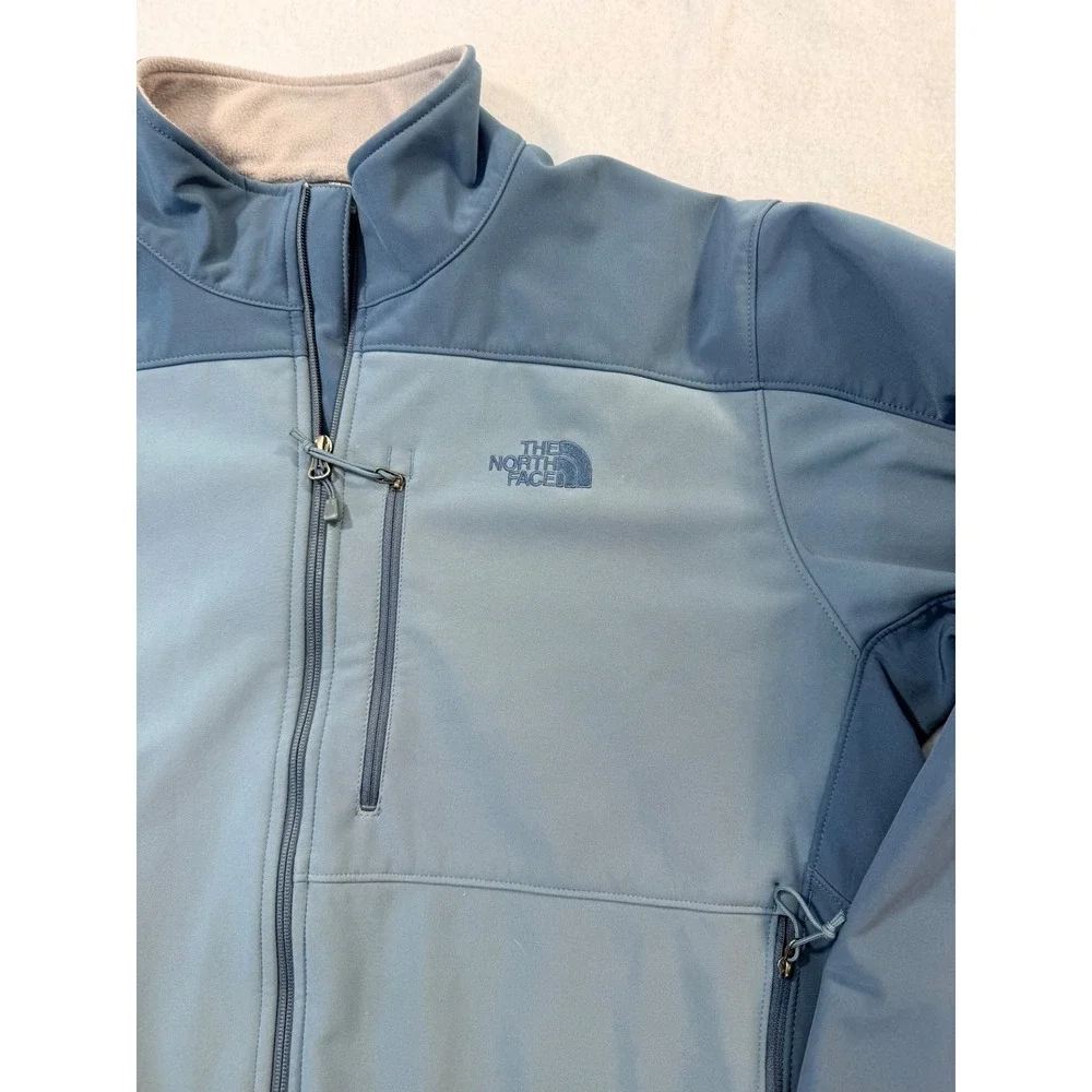 The North Face Apex Bionic Softshell Jacket Mens Blue Full Zip Windproof Coat